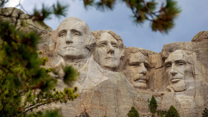 The Majestic Peaks and Iconic Sculptures in the Heart of the Black Hills - Rushmore Mountain